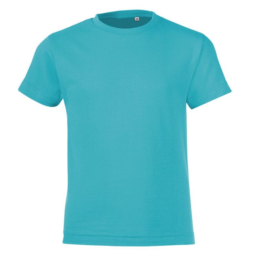 SOLS Childrens/Kids Regent Short Sleeve Fitted T-Shirt / Atoll Blue
